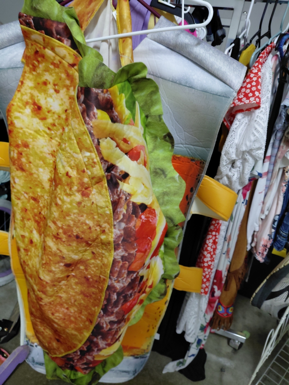 Halloween Costume Novelty Taco Suit for Men in Yellow and Green